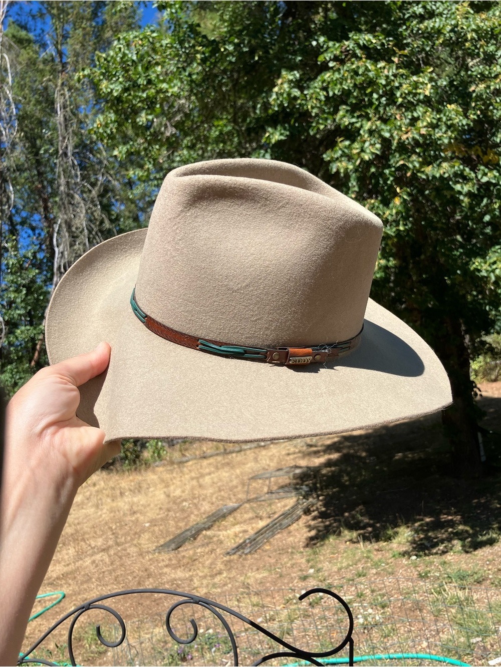 Eddy tumbleweed wool felt hat designed by Chris Eddy size 7